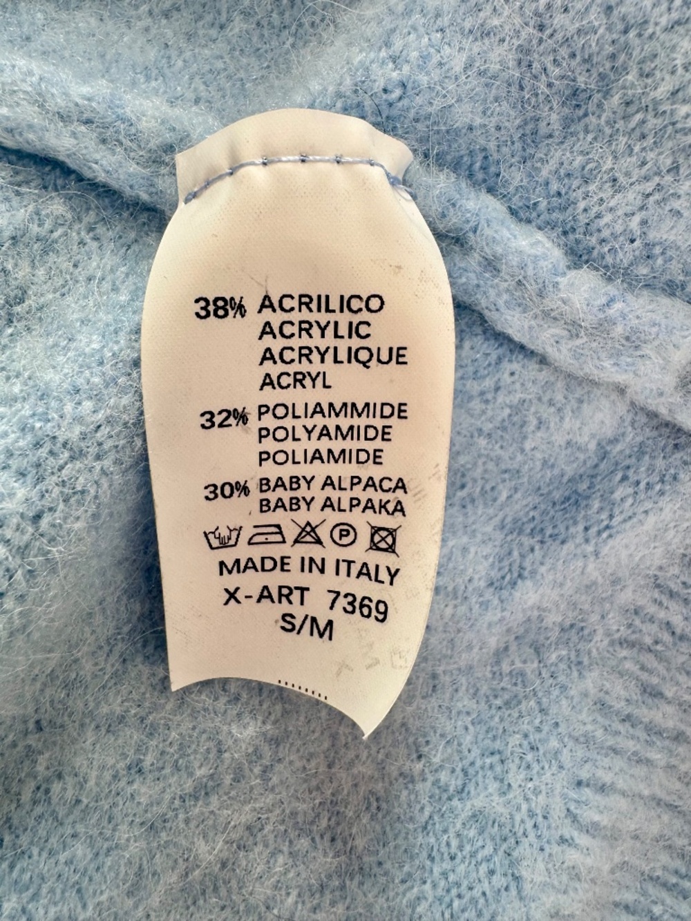 Jaki London Yasmin Alpaca Blend Long Cardigan Sweater Light Blue S/M - Picture 8 of 8